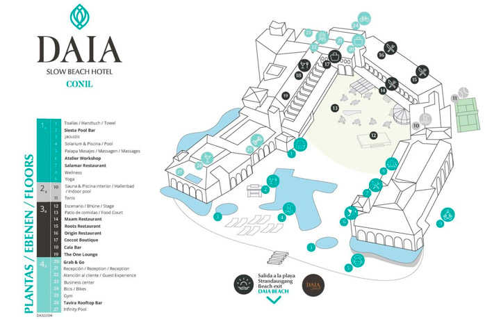 DAIA Slow Beach Hotel Conil plan 